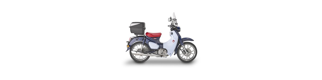 Accessori scooter Honda Super Cub C 125. Parabrezza, bauletto