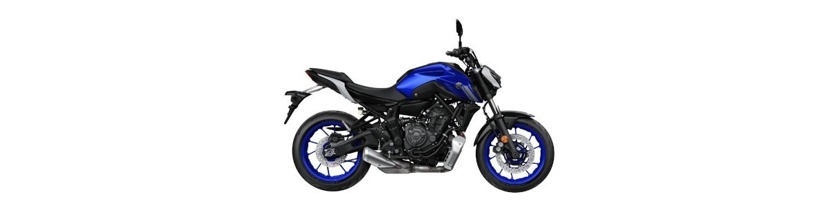 Accessori moto Yamaha MT-07 dal 2021. Cupolino, borse, protezioni.