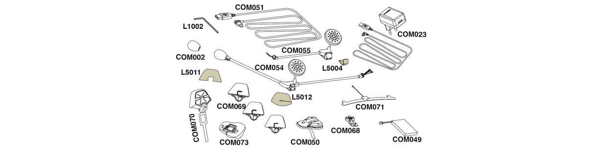 Ricambi per interfono Nolan Ncom B5 e B5 L